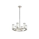 Kuzco Lighting CH309006PNCG Revolve 6-Lights 360W Clear Glass and Polished Nickel Chandelier