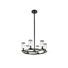 Kuzco Lighting CH309006UBCG Revolve 6-Lights 360W Clear Glass and Urban Bronze Chandelier