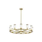 Kuzco Lighting CH309012NBCG Revolve 12-Lights 720W Clear Glass and Natural Brass Chandelier