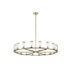 Kuzco Lighting CH309018NBCG Revolve 18-Lights 1080W Clear Glass and Natural Brass Chandelier