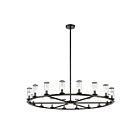 Kuzco Lighting CH309018UBCG Revolve 18-Lights 1080W Clear Glass and Urban Bronze Chandelier
