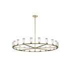 Kuzco Lighting CH309021NBCG Revolve 21-Lights 1260W Clear Glass and Natural Brass Chandelier