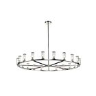Kuzco Lighting CH309021PNCG Revolve 21-Lights 1260W Clear Glass and Polished Nickel Chandelier