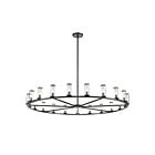 Kuzco Lighting CH309021UBCG Revolve 21-Lights 1260W Clear Glass and Urban Bronze Chandelier