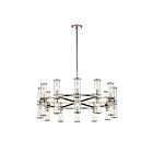 Kuzco Lighting CH309024PNCG Revolve 21-Lights 1440W Clear Glass and Polished Nickel Chandelier