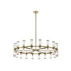 Kuzco Lighting CH309036NBCG Revolve 36-Lights 900W Clear Glass and Natural Brass Chandelier
