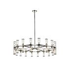 Kuzco Lighting CH309036PNCG Revolve 36-Lights 900W Clear Glass and Polished Nickel Chandelier