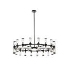 Kuzco Lighting CH309036UBCG Revolve 36-Lights 900W Clear Glass and Urban Bronze Chandelier