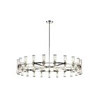 Kuzco Lighting CH309042PNCG Revolve 42-Lights 1050W Clear Glass and Polished Nickel Chandelier