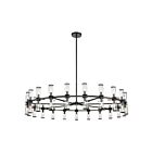 Kuzco Lighting CH309042UBCG Revolve 42-Lights 1050W Clear Glass and Urban Bronze Chandelier