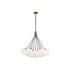 Kuzco Lighting CH3128-BG-OP Bolla 55W Brushed Gold and Opal Glass LED Chandelier