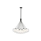 Kuzco Lighting CH3128-BK Bolla 55W Black LED Chandelier
