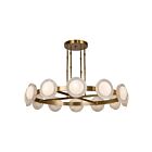 Kuzco Lighting CH320050VBAR-UNV Alonso 40W Vintage Brass and Alabaster LED Chandelier