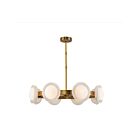 Kuzco Lighting CH320837VBAR-UNV Alonso 30W Vintage Brass and Alabaster LED Chandelier