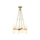 Kuzco Lighting CH338822VBAR Lucian 8-Lights 480W Vintage Brass and Alabaster Chandelier