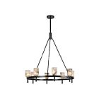 Kuzco Lighting CH338836UBAR Lucian 8-Lights 480W Urban Bronze and Alabaster Chandelier