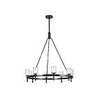 Kuzco Lighting CH338836UBCC Lucian 8-Lights 480W Clear Crystal and Urban Bronze Chandelier