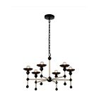 Kuzco Lighting CH343625MBCN Nadine 6-Lights 360W Matte Black and Cotton Chandelier