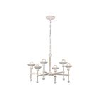 Kuzco Lighting CH343625MWCN Nadine 6-Lights 360W Matte White and Cotton Chandelier
