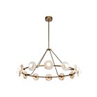 Kuzco Lighting CH346046VBAR-UNV Dahlia 40W Vintage Brass and Alabaster LED Chandelier