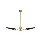 Kuzco Lighting CH347346MBVB Osorio 16W Matte Black and Vintage Brass LED Chandelier