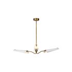 Kuzco Lighting CH347346MWVB Osorio 16W Matte White and Vintage Brass LED Chandelier