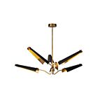 Kuzco Lighting CH347646MBVB Osorio 31W Matte Black and Vintage Brass LED Chandelier