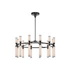Kuzco Lighting CH348038UBFR-UNV Edwin 118W Urban Bronze and Frosted Ribbed Glass LED Chandelier