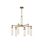 Kuzco Lighting CH355632VBGO Wynwood 6-Lights 360W Vintage Brass and Glossy Opal Chandelier
