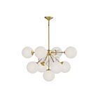 Kuzco Lighting CH415331BGOP Celia 9-Lights 540W Brushed Gold and Opal Glass Chandelier