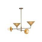 Kuzco Lighting CH432438BG Piper 4-Lights 240W Brushed Gold Chandelier