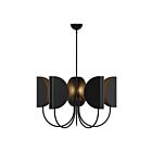 Kuzco Lighting CH450732MB Seno 5-Lights 300W Matte Black Chandelier