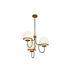 Kuzco Lighting CH458323AGOP Alba 3-Lights 180W Aged Gold and Opal Glass Chandelier