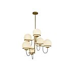 Kuzco Lighting CH458632AGOP Alba 6-Lights 360W Aged Gold and Opal Glass Chandelier