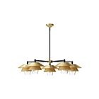Kuzco Lighting CH475138BGCL Tetsu 5-Lights 300W Brushed Gold and Clear Glass Chandelier