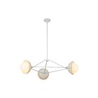 Kuzco Lighting CH490340WHOP Perth 3-Lights 120W White and Opal Glass Chandelier