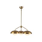 Kuzco Lighting CH522328AGOP Rubio 3-Lights 180W Aged Gold and Opal Matte Glass Chandelier