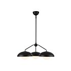 Kuzco Lighting CH522328MBOP Rubio 3-Lights 180W Matte Black and Opal Matte Glass Chandelier