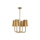 Kuzco Lighting CH528423AG Plisse 4-Lights 240W Aged Gold Chandelier