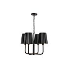 Kuzco Lighting CH528423MB Plisse 4-Lights 240W Matte Black Chandelier