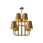 Kuzco Lighting CH528830AG Plisse 8-Lights 480W Aged Gold Chandelier