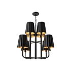 Kuzco Lighting CH528830MB Plisse 8-Lights 480W Matte Black Chandelier
