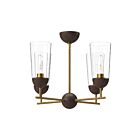 Kuzco Lighting CH542324AGWT Emil 4-Lights 240W Aged Gold and Walnut Chandelier