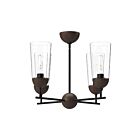 Kuzco Lighting CH542324MBWT Emil 4-Lights 240W Matte Black and Walnut Chandelier