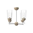 Kuzco Lighting CH542324WHWK Emil 4-Lights 240W White and White Oak Chandelier
