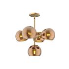 Kuzco Lighting CH548518BGCP Willow 5-Lights 300W Brushed Gold and Copper Glass Chandelier