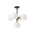 Kuzco Lighting CH548518MBOP Willow 5-Lights 300W Matte Black and Opal Matte Glass Chandelier