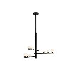 Kuzco Lighting CH55524-BK-OP Cypress 32W Black and Opal Glass LED Chandelier