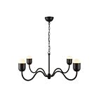 Kuzco Lighting CH558439MBOP Effie 4-Lights 160W Matte Black and Opal Glass Chandelier