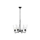 Kuzco Lighting CH570423MBCL Salem 4-Lights 240W Clear Glass and Matte Black Chandelier